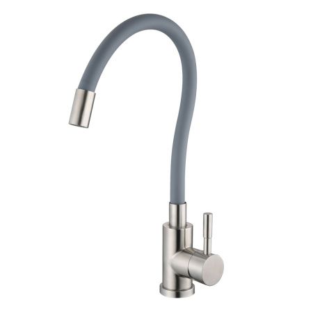 Смеситель для кухни Olive's Balear 13435-3BLG с гибким изливом серый