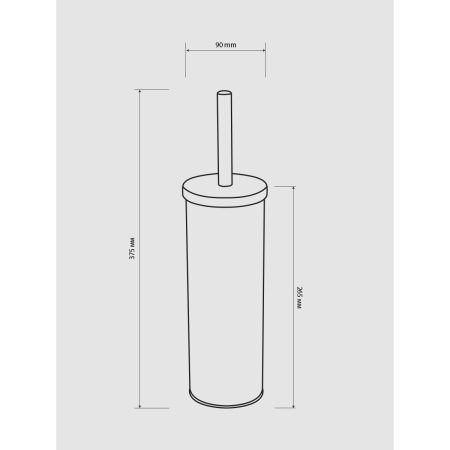 Ёршик для унитаза Санакс 311 напольный из нержавеющй стали
