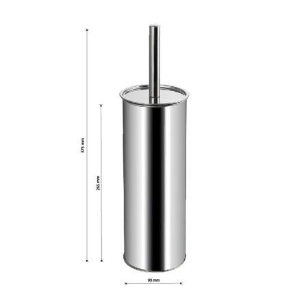 Ёршик для унитаза Санакс 311 напольный из нержавеющй стали