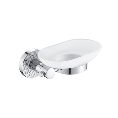 Мыльница стеклянная GFmark 3207 с белой мозайкой