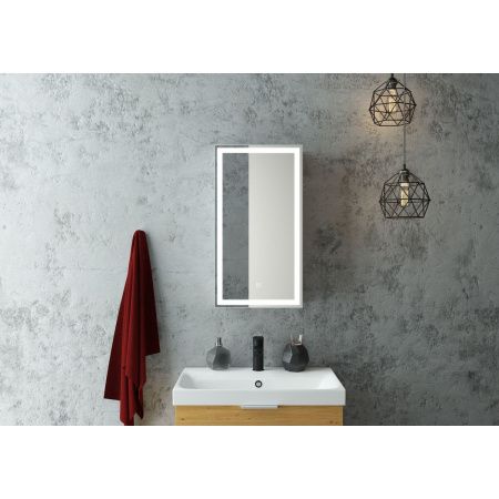 Зеркало-шкаф Allure LED 350х650 Левый с сенсором и розеткой МВК055