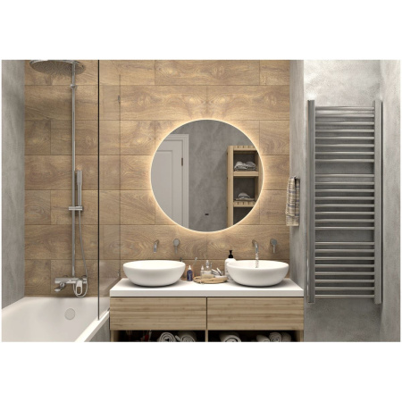 Зеркало Ajoure D 800 с бесконтактным сенсором, теплая подсветка ЗЛП333