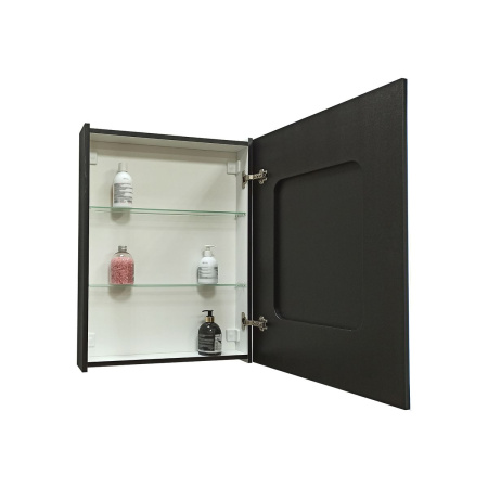 Зеркало-шкаф Mirror Box black LED 600х800 МВК053