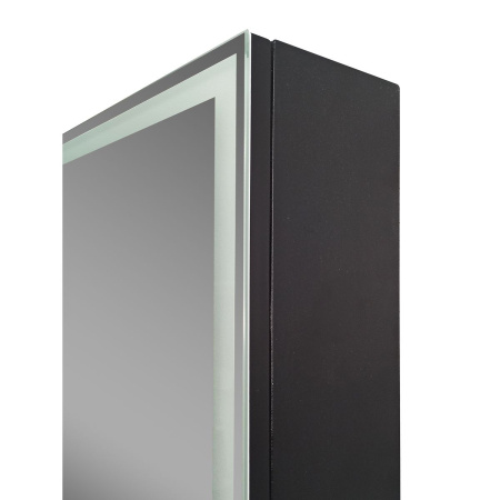 Зеркало-шкаф Mirror Box black LED 600х800 МВК053