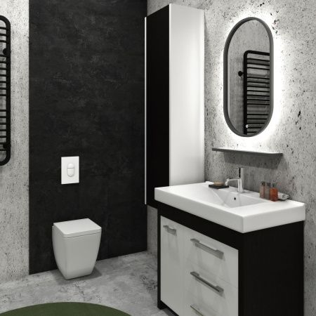 Зеркало Prime Gray LED 450х800 в МДФ раме ЗЛП1079
