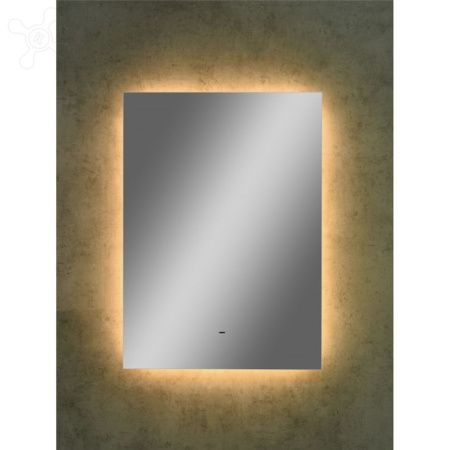 Зеркало Trezhe LED 500х700 с бесконтактным сенсором, теплая подсветка ЗЛП313