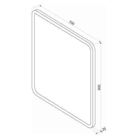 Зеркало Glamour LED 700x900 с сенсором  ЗЛП941