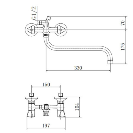 Смеситель для ванны Fashun A2211