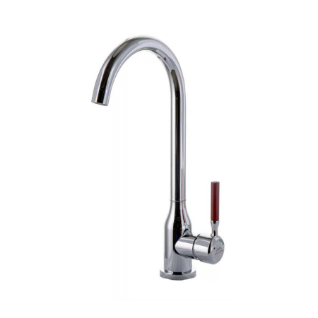 Смеситель для кухни Fashun A54023 ручка красная