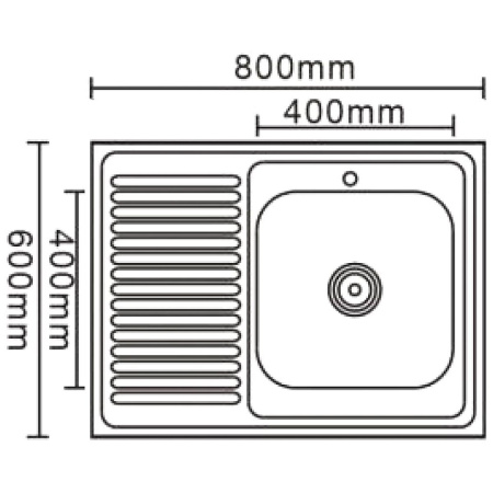 Мойка для кухни накладная LEDEME L98060-6R из нержавеющей стали, 80*60 см с сифоном