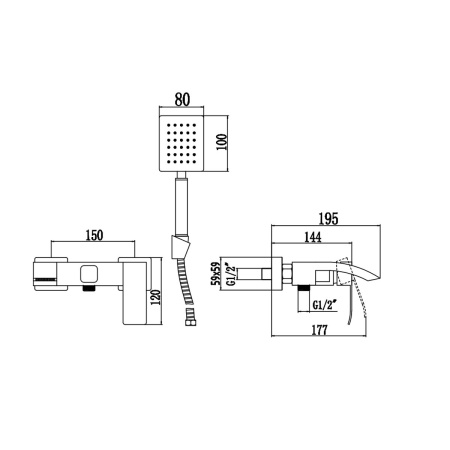 Смеситель для ванны Fmark FS8624