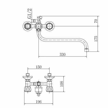 Смеситель для ванны Fashun A2209