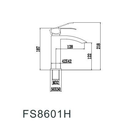 Смеситель для раковины Fmark FS8601H черный
