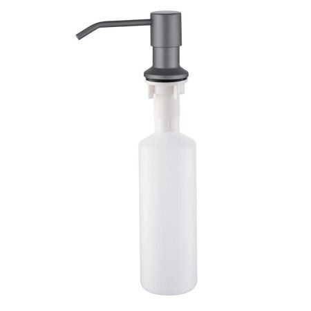Дозатор для кухонной мойки врезной LEDEME L405U графит из пластика/металла, 240 мл механический