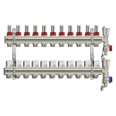 Коллекторная группа с расходомерами 1" Tim KC011 на 11 ходов