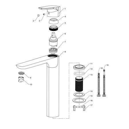 Смеситель для умывальника Gross Aqua Evo 6245297С