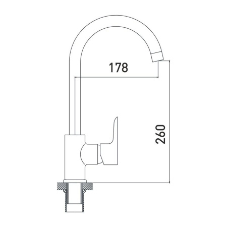 Смеситель для кухни Gross Aqua 3118288СW-В02 Space White Chrome белый