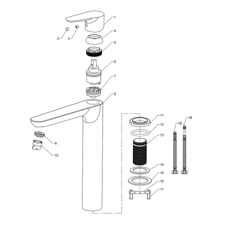 Смеситель для умывальника Gross Aqua Space 65155288С