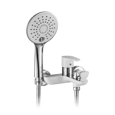 Смеситель для ванны Gross Aqua 2515288СW Space White Chrome белый