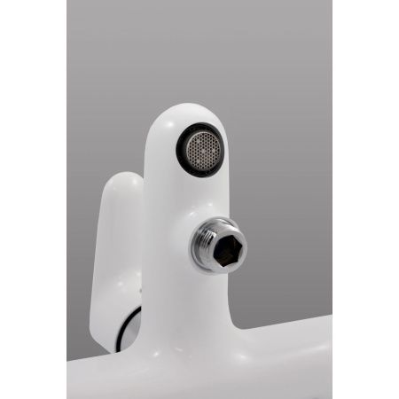 Смеситель для ванны Gross Aqua 2515288СW Space White Chrome белый