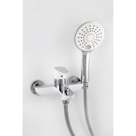 Смеситель для ванны Gross Aqua 2515288СW Space White Chrome белый