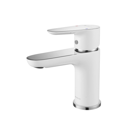 Смеситель для умывальника Gross Aqua 6515288СW Space White Chrome белый