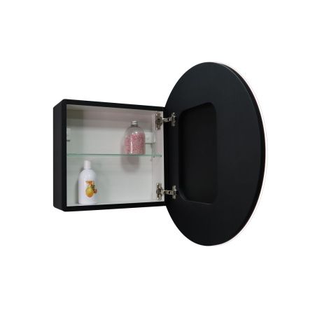 Зеркало-шкаф Torneo Black 600х600 LED с подсветкой МВК068