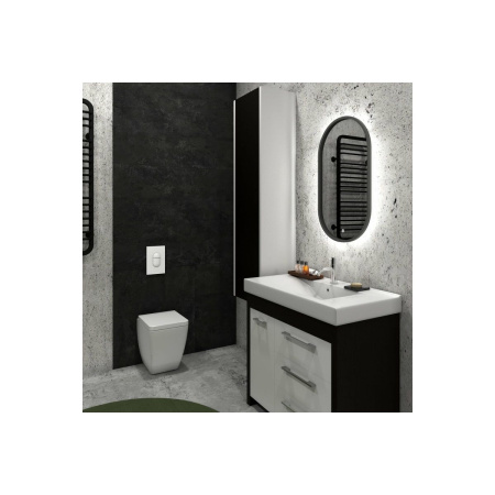 Зеркало Prime Black Led 450*800 в МДФ раме теплая подсветка ЗЛП2209