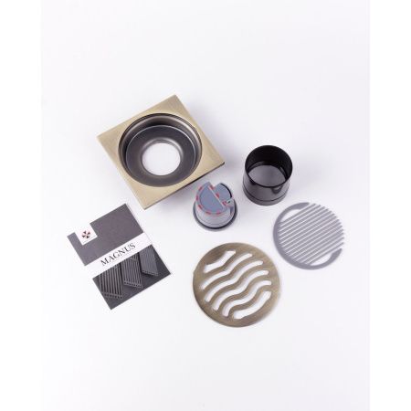 Трап Magnus 1160 бронза с сухим затвором из нержавеющей стали