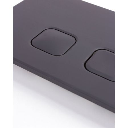 Панель механическая двойная Oli Plain Oliveira 070829 черная soft touch
