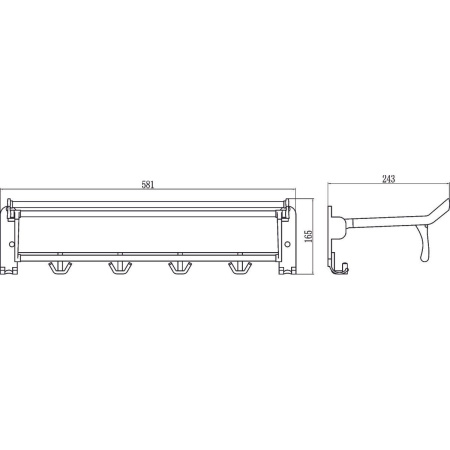 Полка для полотенец Savol S-008099 откидная 60 см