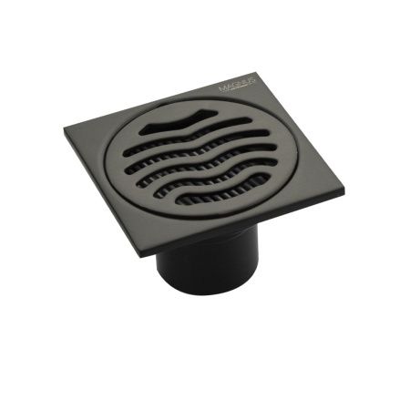 Трап MAGNUS 1161 графит 100х100 выход 50 мм с сухим затвором из нержавеющей стали