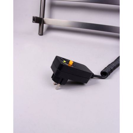 Полотенцесушитель KRAFTTE 44040 Графит лесенка электрический на 4 перекладины из нерж. стали с таймером 475х505х90 мм, 75W t - 50*C