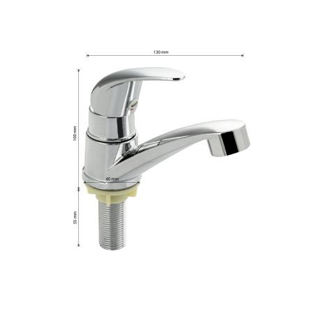 Кран на одну воду BRIMIX 0755 шаровый хром из АБС пластика (2 шт. в коробке)