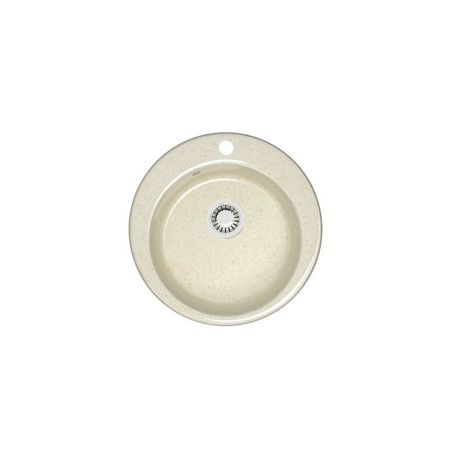 Мойка для кухни врезная Агата 30/Q2 бежевая из литьевого мрамора, 47.5*37.5 см без сифона