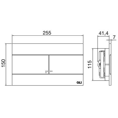 Комплект инсталляция OLI 120 ECO  mechanic + кнопка слива Slim черная Matte, пластик 879236mSL03