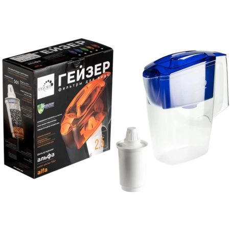 Фильтр-кувшин Гейзер-Альфа (синий прозрачный)  арт. 62047