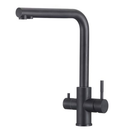 Смеситель для кухни OLIVE’S BALEAR 13450BLB Черный с подключением к фильтру питьевой воды из нержавеющей стали (10)