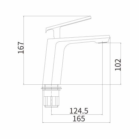 Смеситель для раковины FASHUN A1081-8 Белый, хром , Коллекция 81-8 Белый латунь, , FASHUN