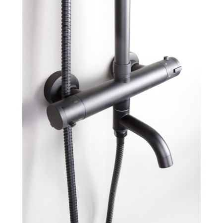 Душевая система OLIVE'S TERMO 34511TMB Черный с термостатом