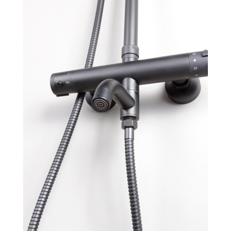 Душевая система OLIVE'S TERMO 34511TMB Черный с термостатом
