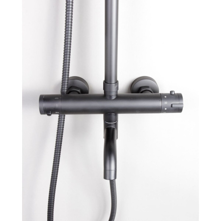 Душевая система OLIVE'S TERMO 34511TMB Черный с термостатом