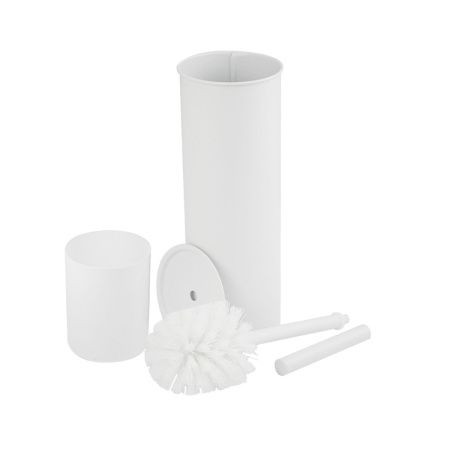 Ёрш для унитаза Санакс 2315 напольный Белая эмаль из нержавеющей стали