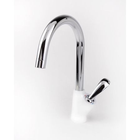 Смеситель для кухни DK Venice Baciano DA1032456 белый-хром, высокий