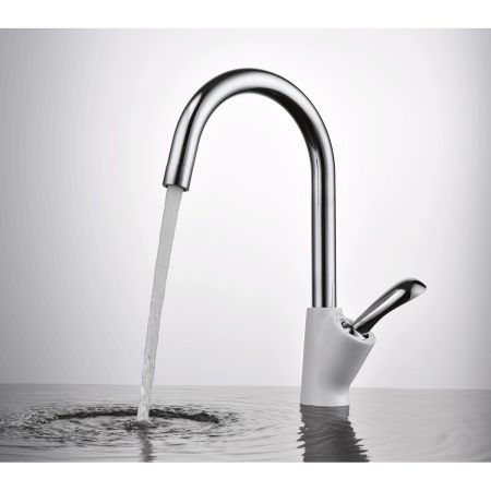 Смеситель для кухни DK Venice Baciano DA1032456 белый-хром, высокий