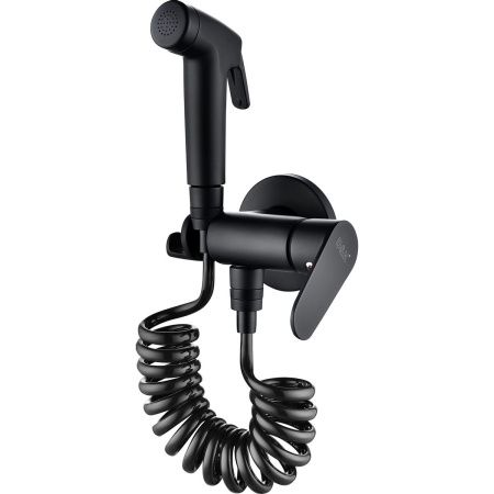 Смеситель для биде DK Rhein Marx DA1394585 черный матовый, с гигиенической лейкой, встраиваемый