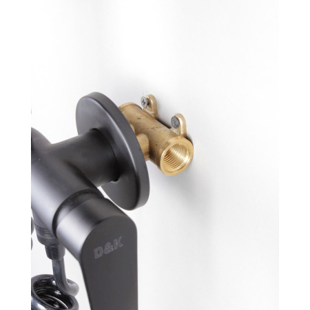 Смеситель для биде DK Rhein Marx DA1394585 черный матовый, с гигиенической лейкой, встраиваемый