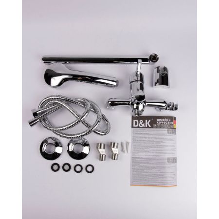 Смеситель для ванны DK Rhein Schiller DA1463301 хром, длинный излив