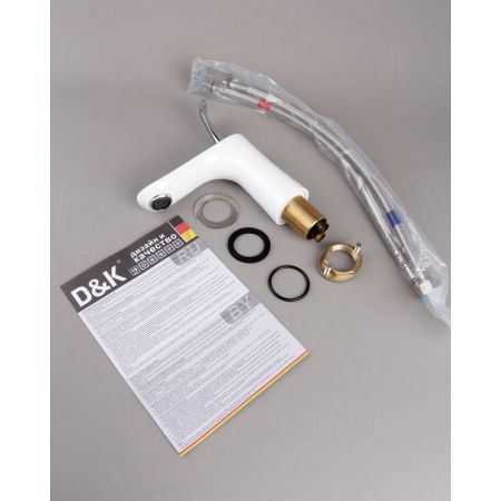 Смеситель для раковины DK Venice Baciano DA1032156 белый-хром