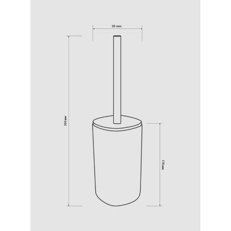Ёрш для унитаза Санакс 29031 напольный, пластиковый, белый